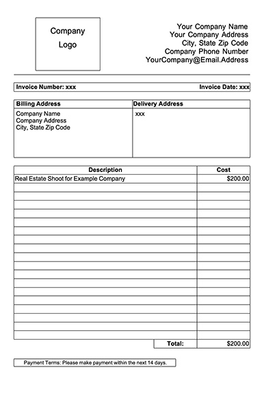 invoice home templates